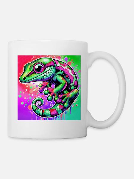 Gecko - Tasse - Weiß