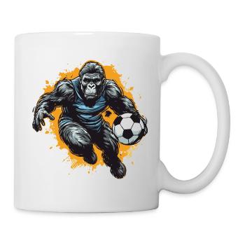 Équipe de football Gorilla - Mug blanc - blanc - Droite