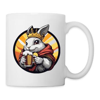 Hase Bier Lustig - Tasse - Weiß - Rechts