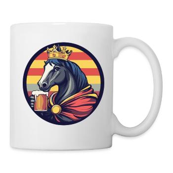 Bière de cheval drôle - Mug blanc - blanc - Droite