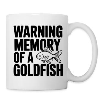 Avertissement : Souvenir d’un poisson rouge - Mug blanc - blanc - Droite