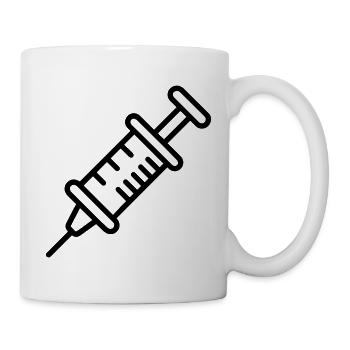 Spritze - Tasse - Weiß - Rechts