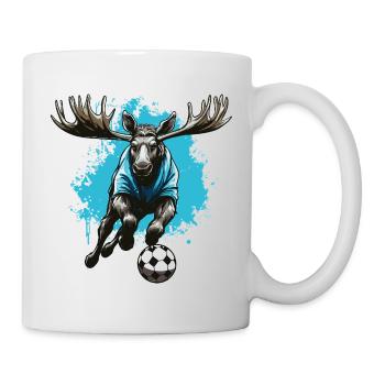 Équipe de football de Moose - Mug blanc - blanc - Droite