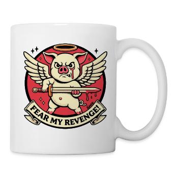 Geflügeltes Schwein der Rache - Tasse - Weiß - Rechts