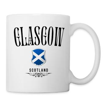 Glasgow Souvenir, elegantes Design Glasgow - Tasse - Weiß - Rechts