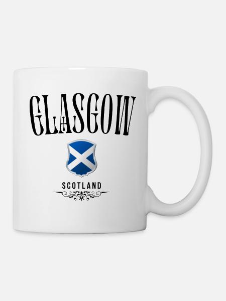 Glasgow Souvenir, elegantes Design Glasgow - Tasse - Weiß
