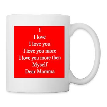 Liebesbotschaft an Mama – Emotionaler Text - Tasse - Weiß - Rechts