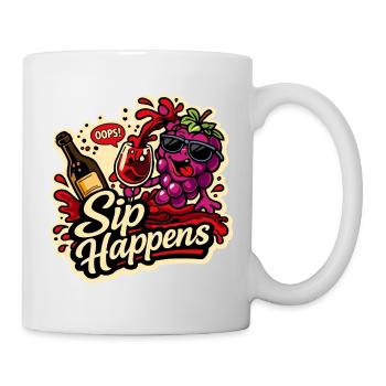 Sip Happens Grapes Comic - Mug - white - Right