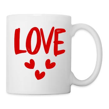 LOVE. COUPLE. JUST MARRIED. EVJF. VALENTINE'S DAY. - Mug - white - Right