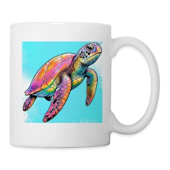 Schildkröte - Tasse - Weiß - Rechts