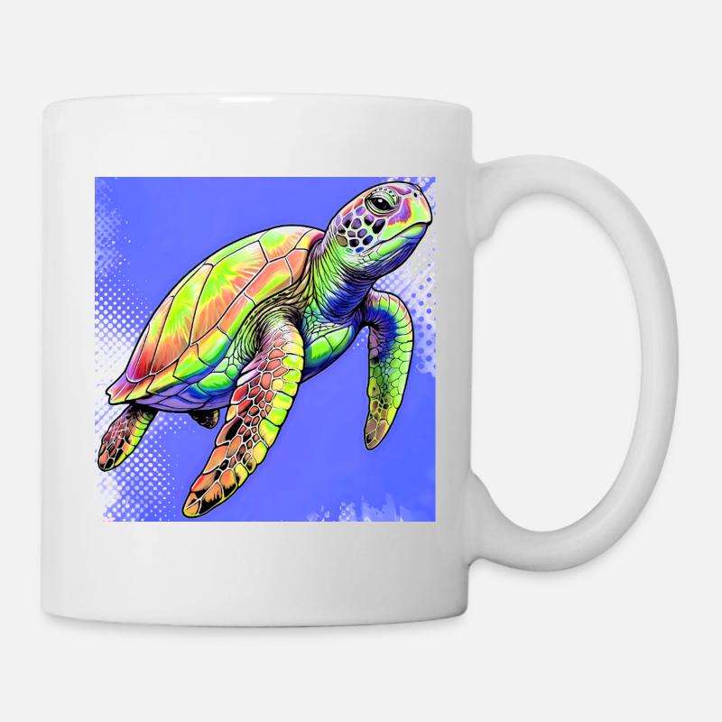 tortue - Mug blanc - blanc