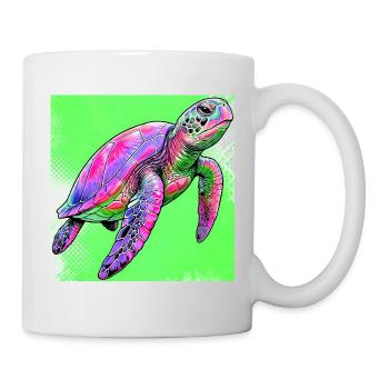 tortue - Mug blanc - blanc - Droite
