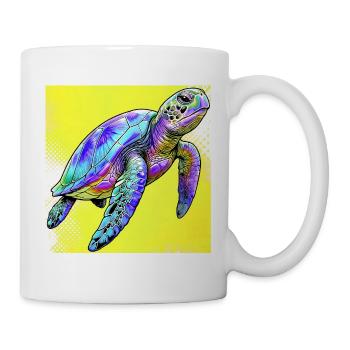 Schildkröte - Tasse - Weiß - Rechts