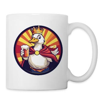 Gans Bier Lustig - Tasse - Weiß - Rechts