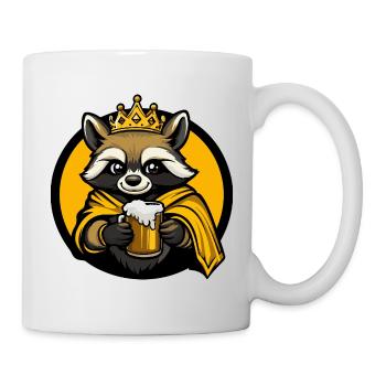 Raccoon Bière Drôle - Mug blanc - blanc - Droite