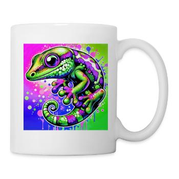Gecko - Tasse - Weiß - Rechts