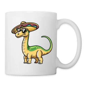 Dinosaur brontosaurus sombrero - Mug - white - Right