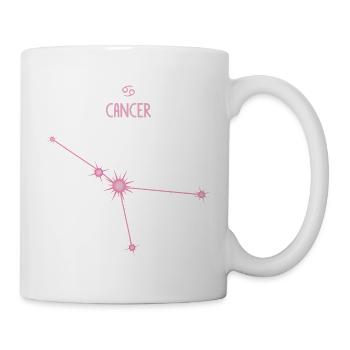 Krebs-Sternzeichen Sternbild Pastellrosa - Tasse - Weiß - Rechts
