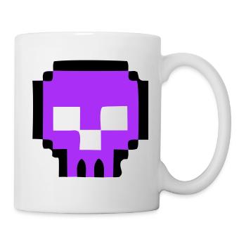 Pixel Totenkopf Game Over - Tasse - Weiß - Rechts