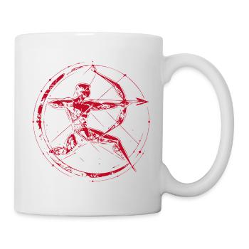 Roter Runenbogen im Kreis - Tasse - Weiß - Rechts