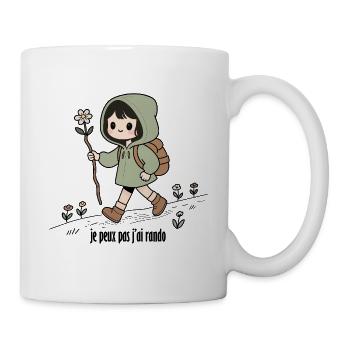 Randonneuse , je peux pas j'ai rando - Mug blanc - blanc - Droite