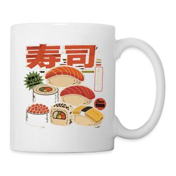 Sushi Retro Japan Style Illustration - Mug - white - Right
