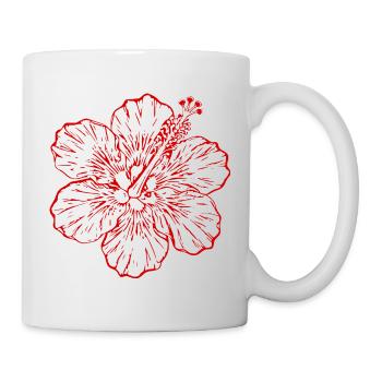Hawaiian Flower Hibiscus Hibiscus Blossom Holiday Gift - Mug - white - Right