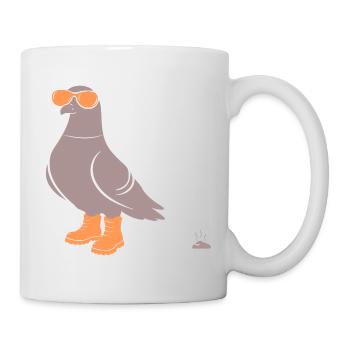 Taube Orange - Tasse - Weiß - Rechts