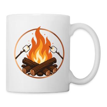Campfire with Marshmallows Camping Motif - Mug - white - Right