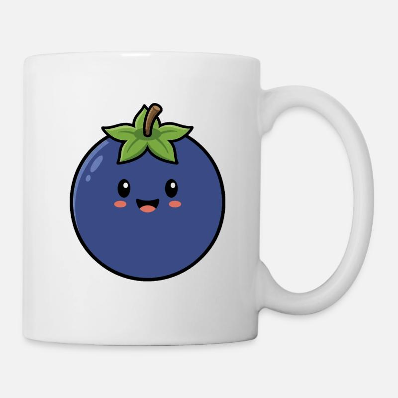 Sweet Blueberry - Summer 2060's Fruit Design - Mug - white