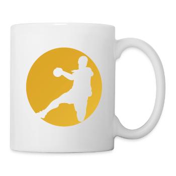 Yellow Basketball Silhouette - Mug - white - Right