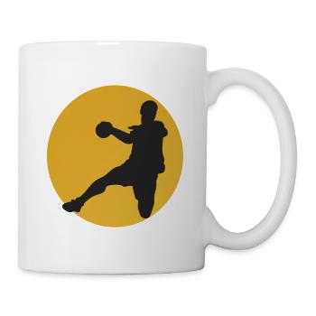 Basketball silhouette in the circle of the sun - Mug - white - Right