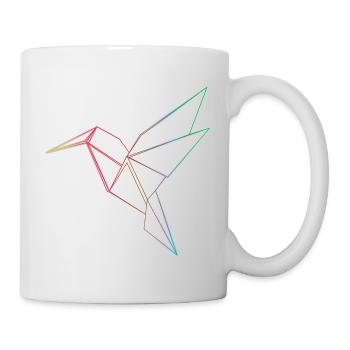 Geometric Hummingbird Lines Design - Mug - white - Right