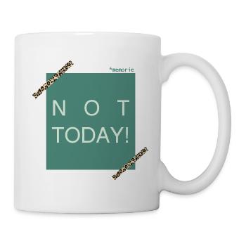 NOT TODAY! Leoparden Akzent - Tasse - Weiß - Rechts