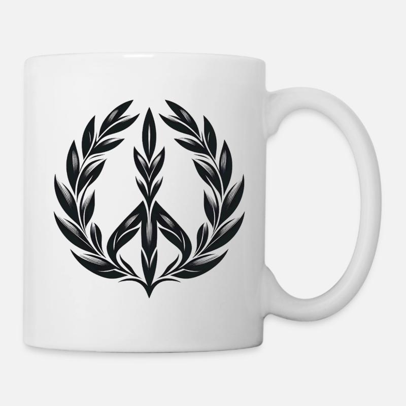 Laurel Wreath Peace - Mug - white