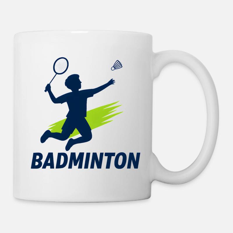 Badminton Kids Tshirt design - Tasse - Weiß