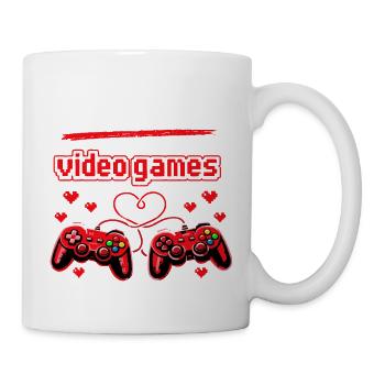 Amour des Jeux Vidéo - Gaming Heart Retro - Mug blanc - blanc - Droite