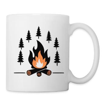 Forêt Chaleureuse du Feu de Camp - Mug blanc - blanc - Droite