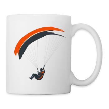 Paragliding Silhouette Adventure Freedom - Mug - white - Right
