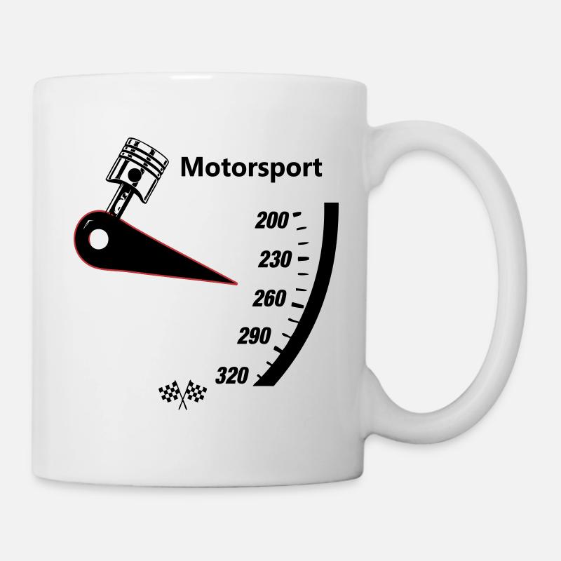 Compteur de vitesse pour sport automobile - Mug blanc - blanc