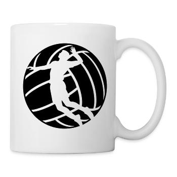 Volleyball - Tasse - Weiß - Rechts