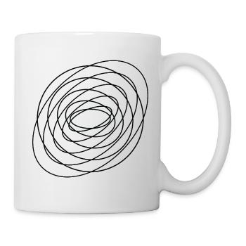 Coiled Abstract Spiral Circle - Mug - white - Right