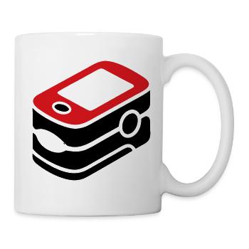 Pulsoximeter Sauerstoff Medizin - Tasse - Weiß - Rechts