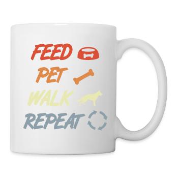 Feeding, petting, performing, repeating - Mug - white - Right