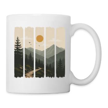 Waldpanorama in Sonnenpaneelen - Tasse - Weiß - Rechts