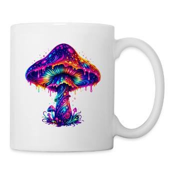 Psychedelischer Regenbogenpilz - Tasse - Weiß - Rechts