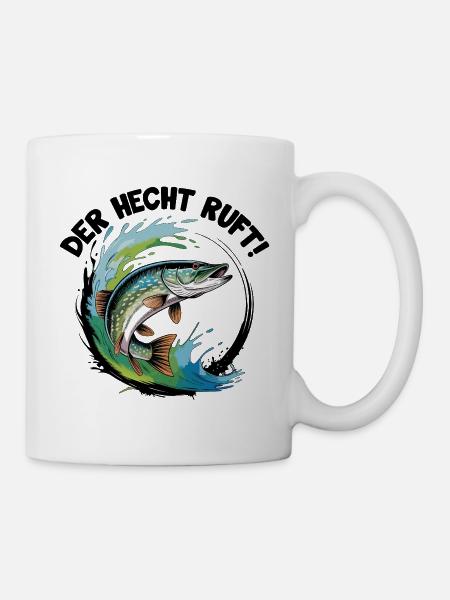Der Hecht ruft - Tasse - Weiß