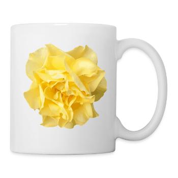 Yellow rose: floral motif for clothing - Mug - white - Right