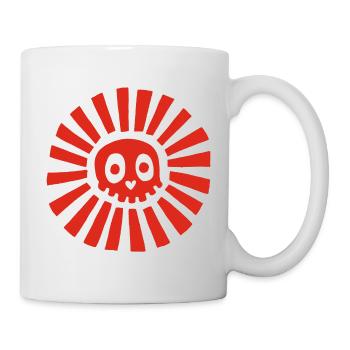Red Sunny Skull - Mug - white - Right