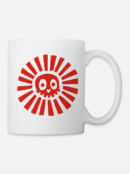 Red Sunny Skull - Tasse - Weiß